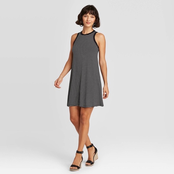 a • new day Dresses & Skirts - A • NEW DAY 🎯 Soft Stretch Tank Dress w/ Stripes